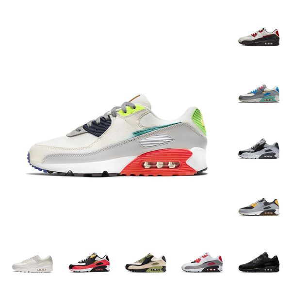 

designer max 90 og 90s running shoes triple men women platform sneakers black white beige dark grey orange green rust pink mens sports train