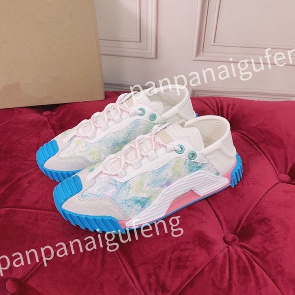 

2023 new luxury designer casual shoes mens shoe fashion sneakers lady white leather shoe lace-up sneaker platform shoess, Black