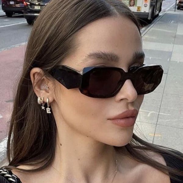 

sunglasses kacamata hitam modis persegi tidak beraturan kepribadian desainer merek wanita retro 230428, White;black