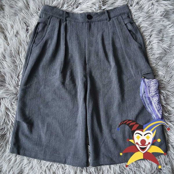

men's shorts streetwear grey kapital suit shorts men women 11 quality patch cloth kapital shorts multi pocket breeches j230503, White;black