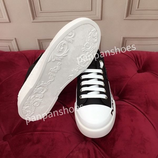 

fashion brand casual shoes mens women designer leather lace-up sneaker fashion lady flat running trainers letters womans shoes platform wome, Black