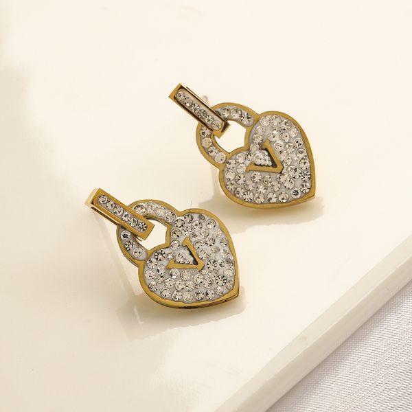 

designer heart stud earring 2023 new gifts earrings designer jewelry gold plated charm earrings women's love spring stainless steel, Golden;silver