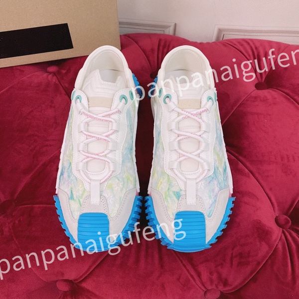 

new luxury designer casual shoes mens shoe fashion sneakers lady white leather shoe lace-up sneaker platform shoess, Black