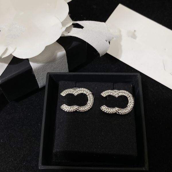 

classic c earing designer for lady women fashion ccity stud earring party jewelry woman wedding engagement gold earrings high-quality gift r, Golden;silver