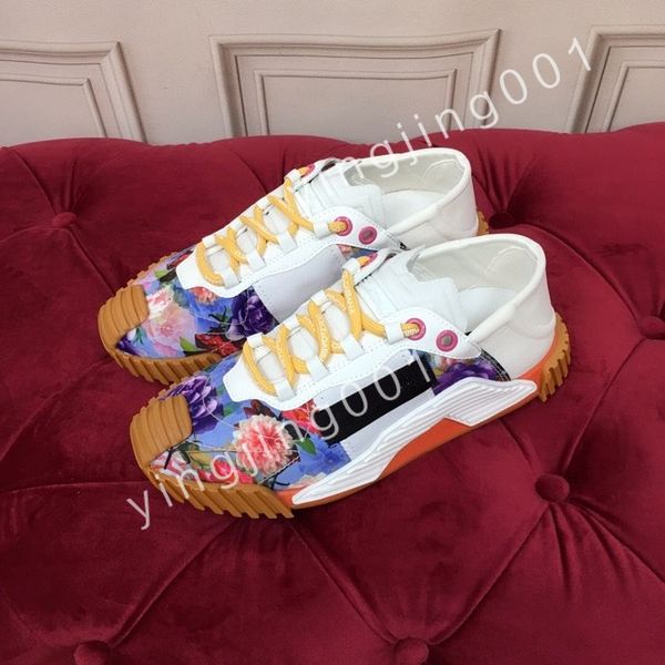 

2023 new luxury designer men causal shoes fashion woman leather lace up platform sole sneakers white mens womens, Black