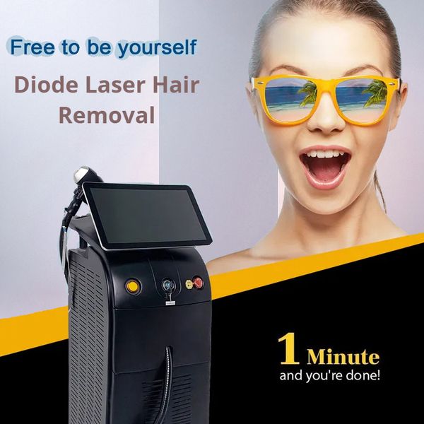 

laser stack with strong tec cooling system 808nm 755nm 1064nm diode laser permanent hair removing machine, Black