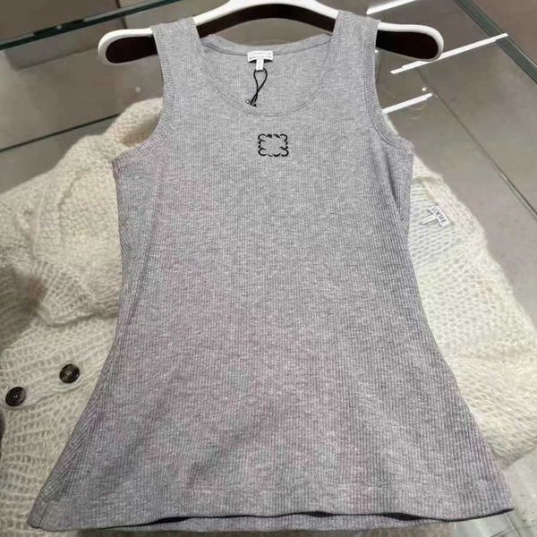 

women's t-shirt tank anagram loewee crop tank designer t shirts women knits tee sport lowewe woman vest yoga tees okxi, White