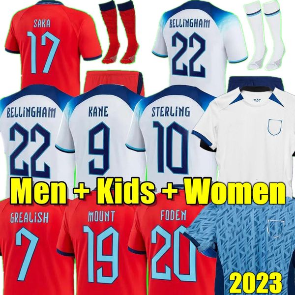 

foden soccer jerseys 2022 2023 kane sterling angleterre grealish rashford mount bellingham sancho 22 23 24 national football shirt men kids, Black;yellow