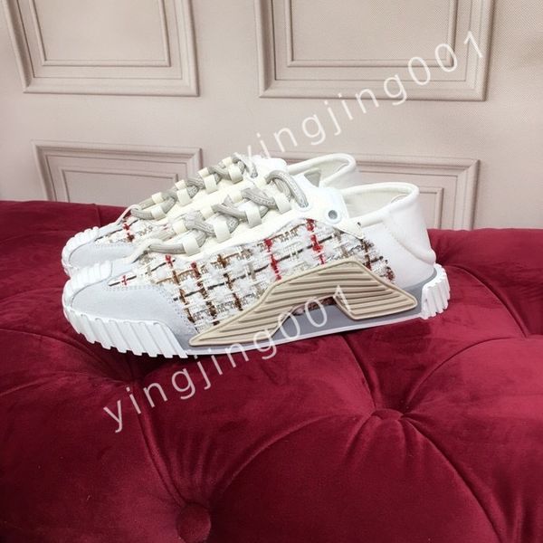 

new r mens causal shoes fashion woman leather lace up platform sole sneakers white men women, Black