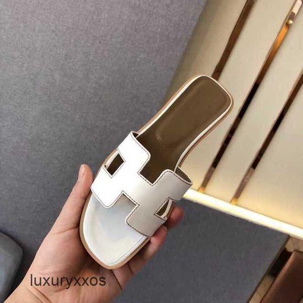 

oran hermz shoe orans slipper women's h leisure beach woman summer 2023 candy leather holiday flat sandal bottom sandals m2je