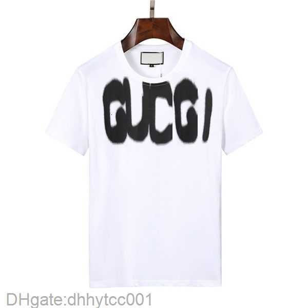 

summer t shirt fashion spring and 2023 short-sleeved t-shirt men's summer loose round neck cotton letter personalized printing casual h, White;black