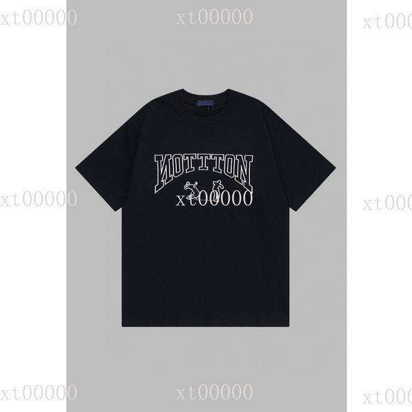 

22ss designer letter printed t shirts tee sweatshirt fashion high street short sleeves summer casual t-shirt breathable men women crew neck, Black;brown