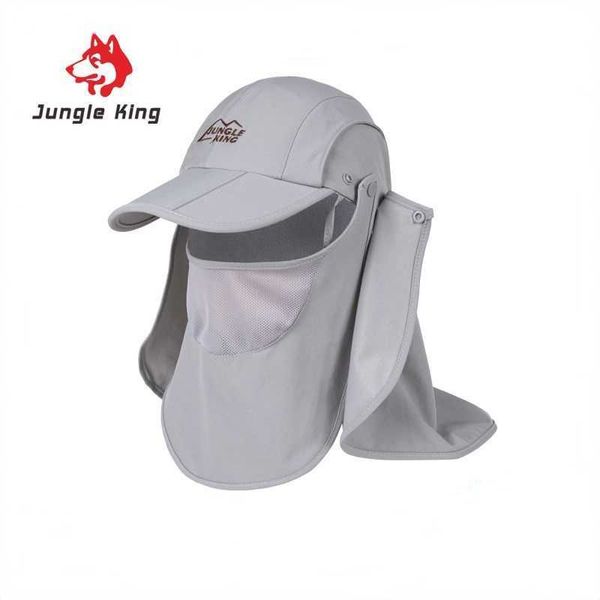 

outdoor hats jungle king mz45 new fishing hat sun visor cap hat outdoor sun protection with removable ear neck flap cover for hiking j230502, Black;white