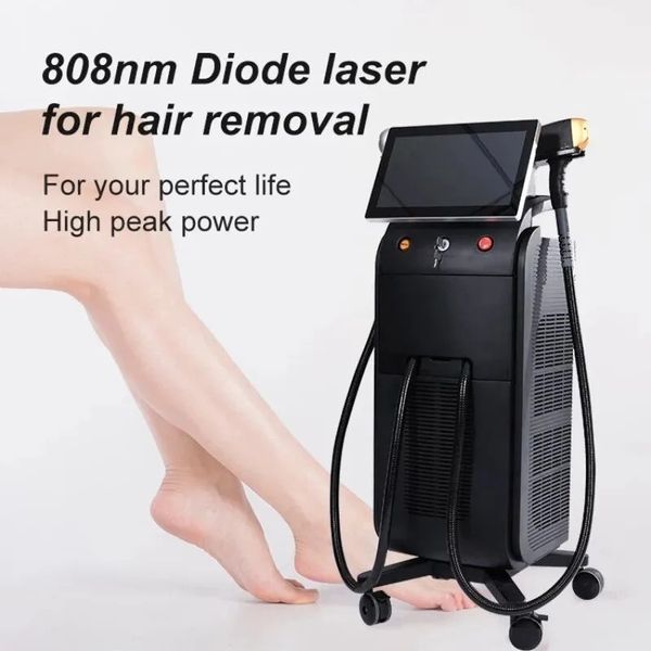

professional diode laser hair removing skin rejuvenation machine 755nm 808nm 1064 nm lazer hair reduction treatment painless equipment, Black