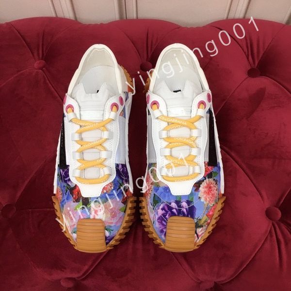 

2023 new luxury designer men causal shoes fashion woman leather lace up platform sole sneakers white mens womens, Black