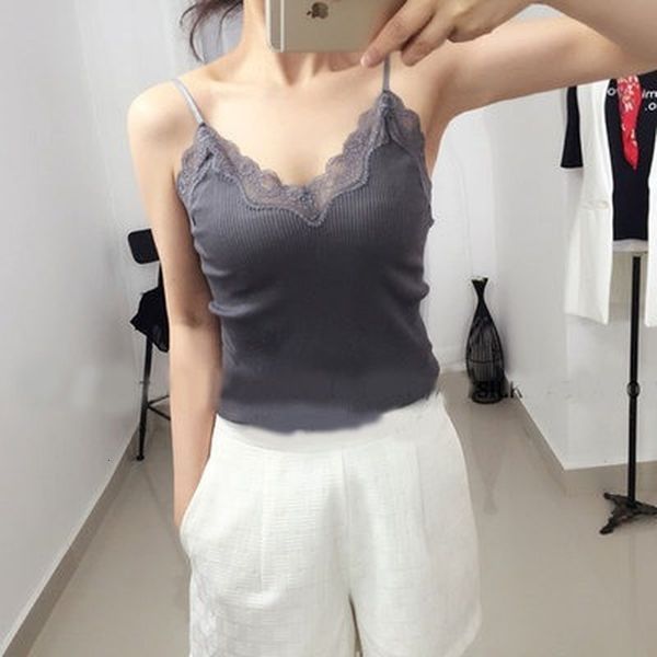 

camisoles tanks ladies lace bottoming strapless silk plus cotton high elastic thread slim camisole white black pink purple tank 230503, Black;white