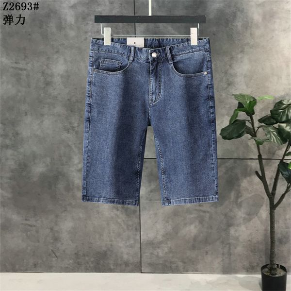 

designer men's jeans shorts leggings casual luxury jeans men's fashion imitation old summer casual slim biker shorts15, Blue
