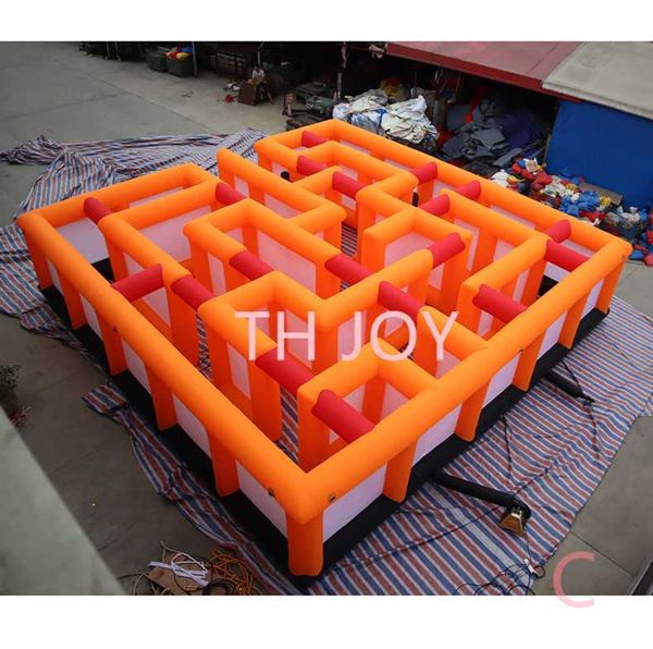 

7x7x2m delivery outdoor activities custom made inflatable maze 9x9m interactive maze labyrinth field haunted house