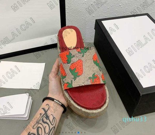 

2023 sandals2022 20232023ity slipper angelina slipper -jacquard organic denim platform sandal heightening thick soled slides slippers design, Black