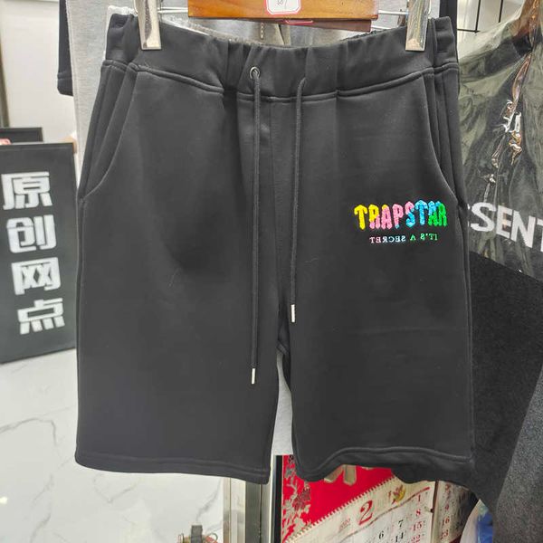 

men's shorts trapstar shorts t shirts suit summer breathable casual american high street hiphop men women towel embroidery tshirts j230, White;black