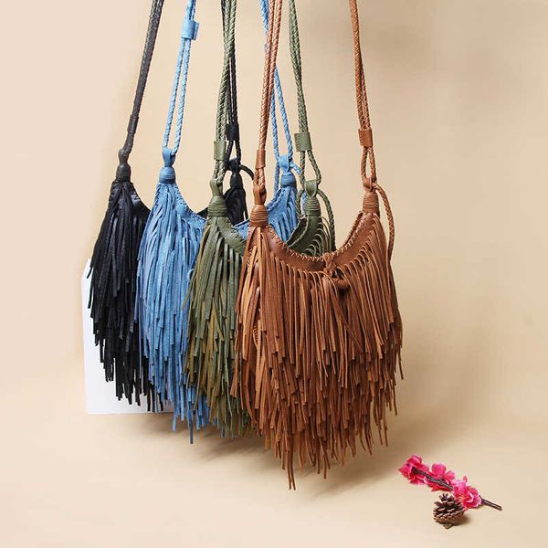 

shoulder bags women tassle messenger crossbody women handbag large capacity lady tassel travel tote 230426