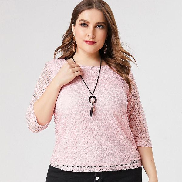 

t-shirt 2020 fall women long sleeve lace tshirt fashion ladies retro elegant mom clothes plus size womens, Black