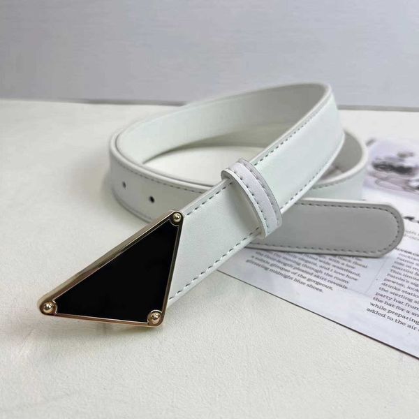 

fashion woman belt white genuine leather belts golden silver buckle surprise price ceinture luxe homme 4 colors womens belt triangle buckles, Black;brown
