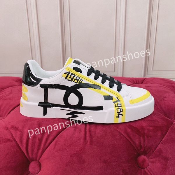 

new fashion casual shoes men womens designer leather lace-up sneaker fashion lady flat running trainers letters woman shoes platform men gym, Black