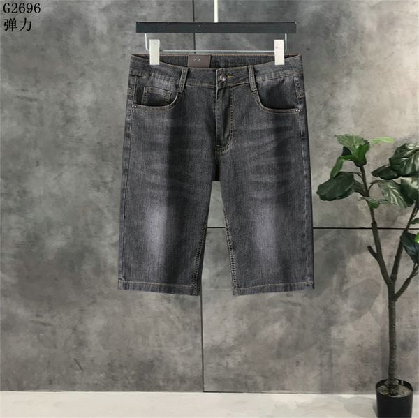 

designer men's jeans shorts leggings casual luxury jeans men's fashion imitation old summer casual slim biker shorts5, Blue