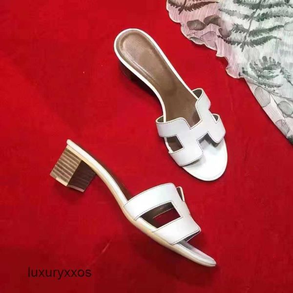 

genuine orans beach wear thick slipper shoe women woman heel sandal 2023 edition h high leather large sandals 8zid