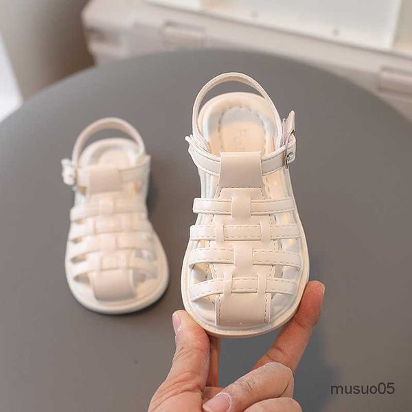 

new girls summer infant kids toddler sandals cut-outs baby girl shoes, Black;red