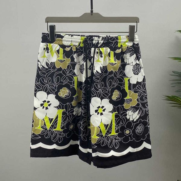 

men's shorts summer floral bet print casual beach holiday men's shorts haiian shorts streetwear 2022 black bermudas masculino j230, White;black
