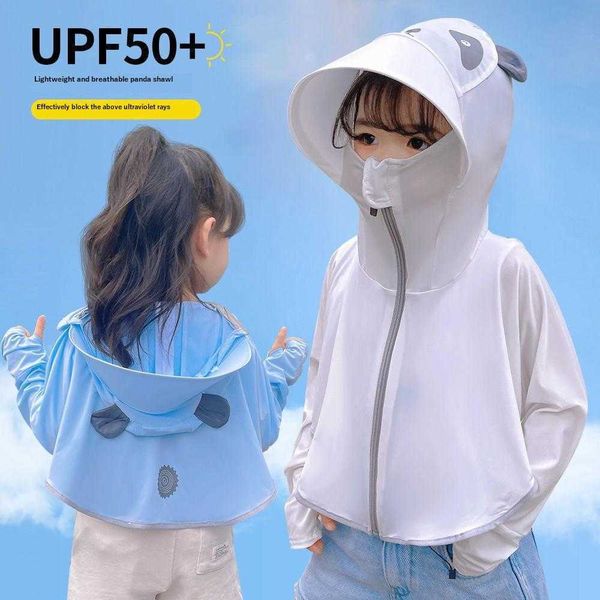 

childrens sun protection jackets clothing ice silk summer parent child girls, Blue;gray