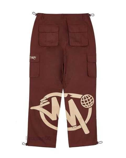 

men's pants print loose kuzi fashion streetwear multi-pocket cargo y2k hip hop men 230325 2 16my 16my, Black