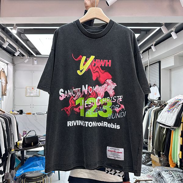 

us size tees t-shirts mens oversized shirt suprior printed eur size heavy fabic tshirts real pics tee 23fw, Black;brown