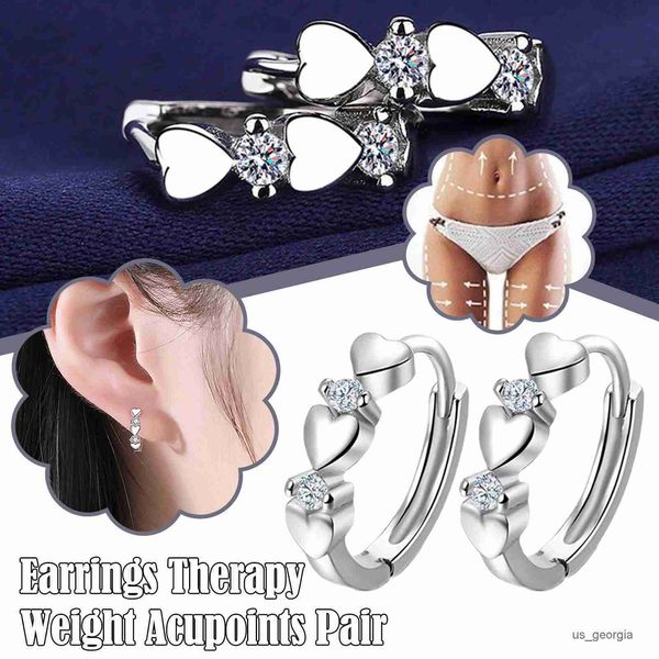 

stud magnetic slimming earrings for women weight loss earring heart therapy magnetic therapy earring chakra burning fat healthjewelry, Golden;silver
