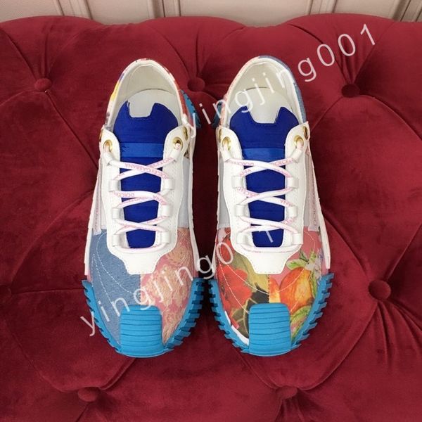 

2023 luxury designer men causal shoes fashion woman leather lace up platform sole sneakers white mens womens, Black