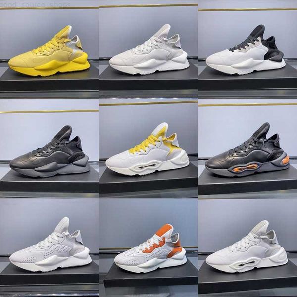 

desinger y3 kaiwa mens running shoes women leather sneaker runner laced up