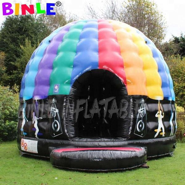 

4m event party supplies new inflatable disco bouncer music discos house castle dance dome tent for sale