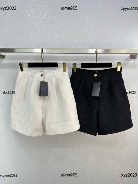 

designer shorts logo embellished with gold thread women shorts lady shorts summer product fashion pants new arrival april22, White;black
