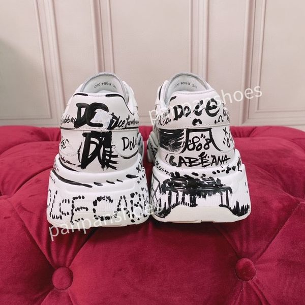 

fashion casual shoes men designer leather lace-up sneaker fashion lady flat running trainers letters woman shoes platform mens gym sneakers2, Black