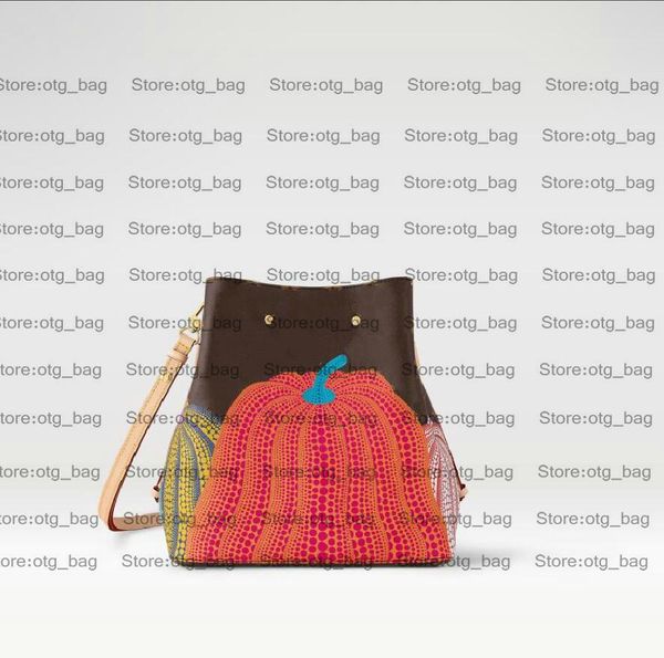 

x yk pumpkins print neonoe mm bucket bag m46473 yayoi kusama women designer shoulder bags colorful dots crossbody drawstring bag otg luxurys