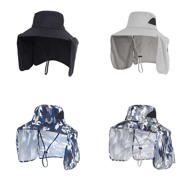 

outdoor hats outdoor fashion soild color bucket hats waterproof wide brim men antiuv quickdrying fishing hiking women sunshade summer caps j, Black;white