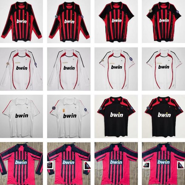 

2006 2007 2008 ac milans kaka inzaghi retro soccer jerseys 06 07 08 pato cafu maldini nesta pirlo seedorf gattuso ronaldo vintage classic fo, Black;yellow
