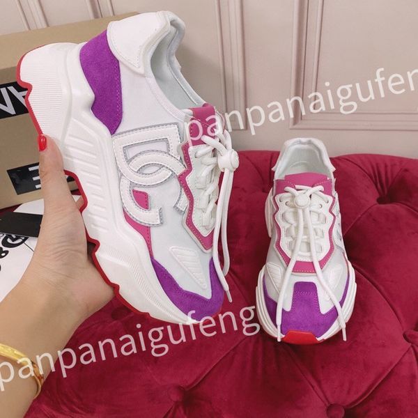 

new designer casual shoes men shoe fashion sneakers lady white leather shoe lace-up sneaker platform shoess, Black