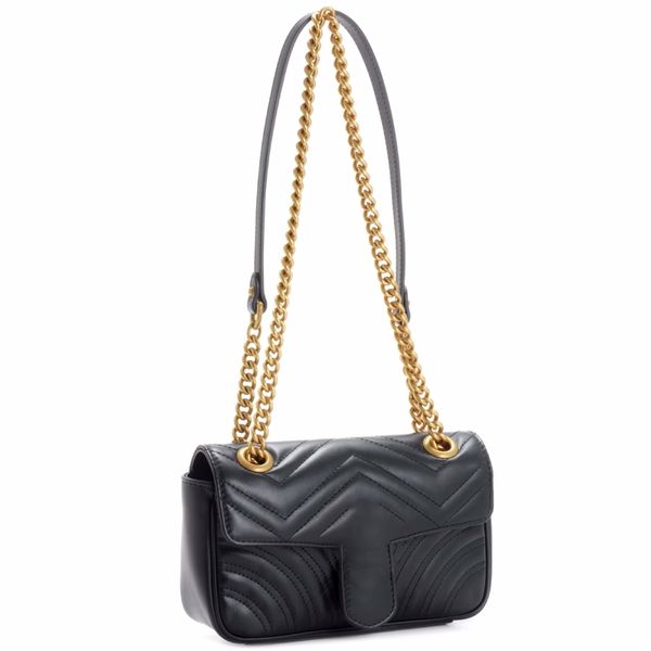 

famous designer shoulder bags marmont classic women's fashion handbag buckle chain crossbody bag avy quilted leather 446744