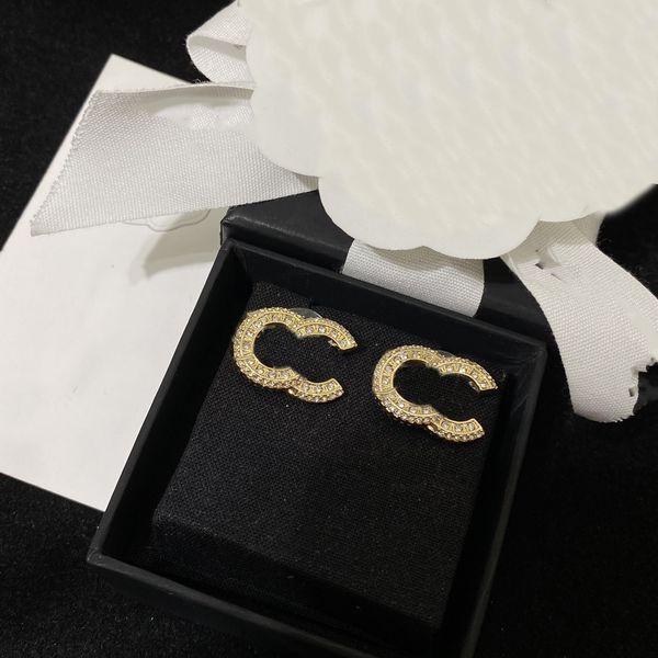 

classic c earing designer for lady women fashion ccity stud earring party jewelry woman wedding engagement gold earrings high-quality gift 5, Golden;silver