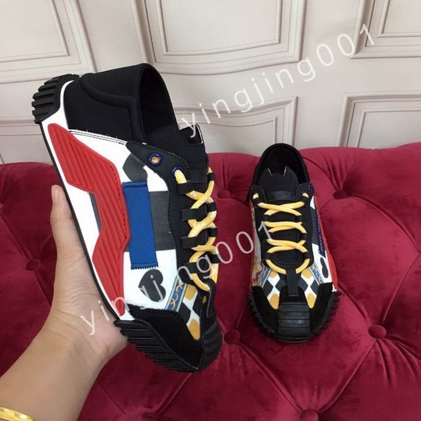 

2023 designer mens causal shoes fashion woman leather lace up platform sole sneakers white mens womens, Black