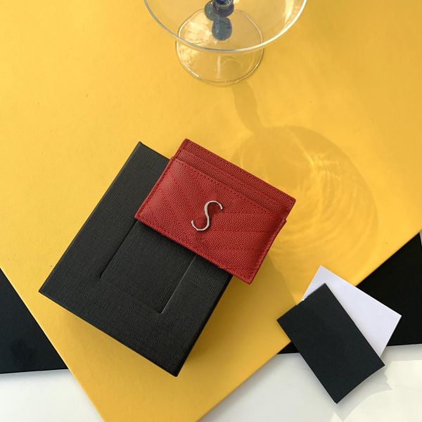 

luxury designer retro wallet genuine leather luxurys designers bags purse womencard holders mini bank card bag card holders zero wallet whol, Red;black