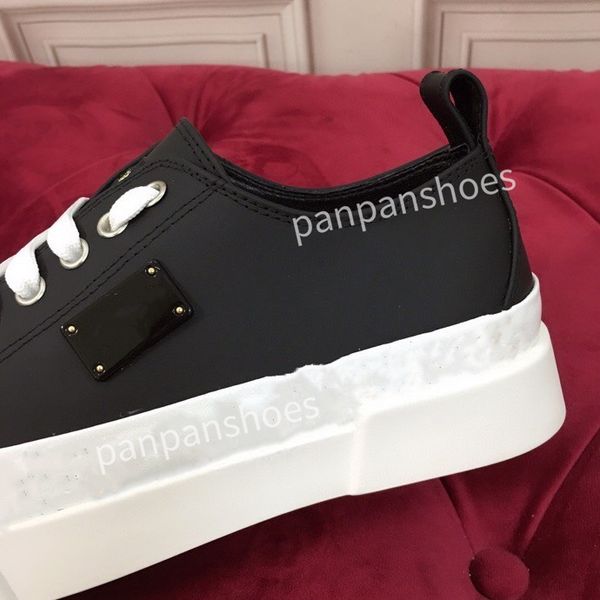 

2023fashion brand casual shoes mens women designer leather lace-up sneaker fashion lady flat running trainers letters womans shoes platform, Black